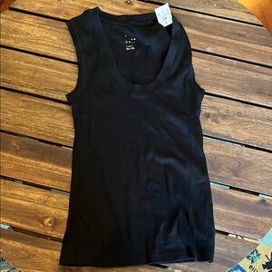 XS A New Day Black Fitted Sleeveless Tank Top NWT